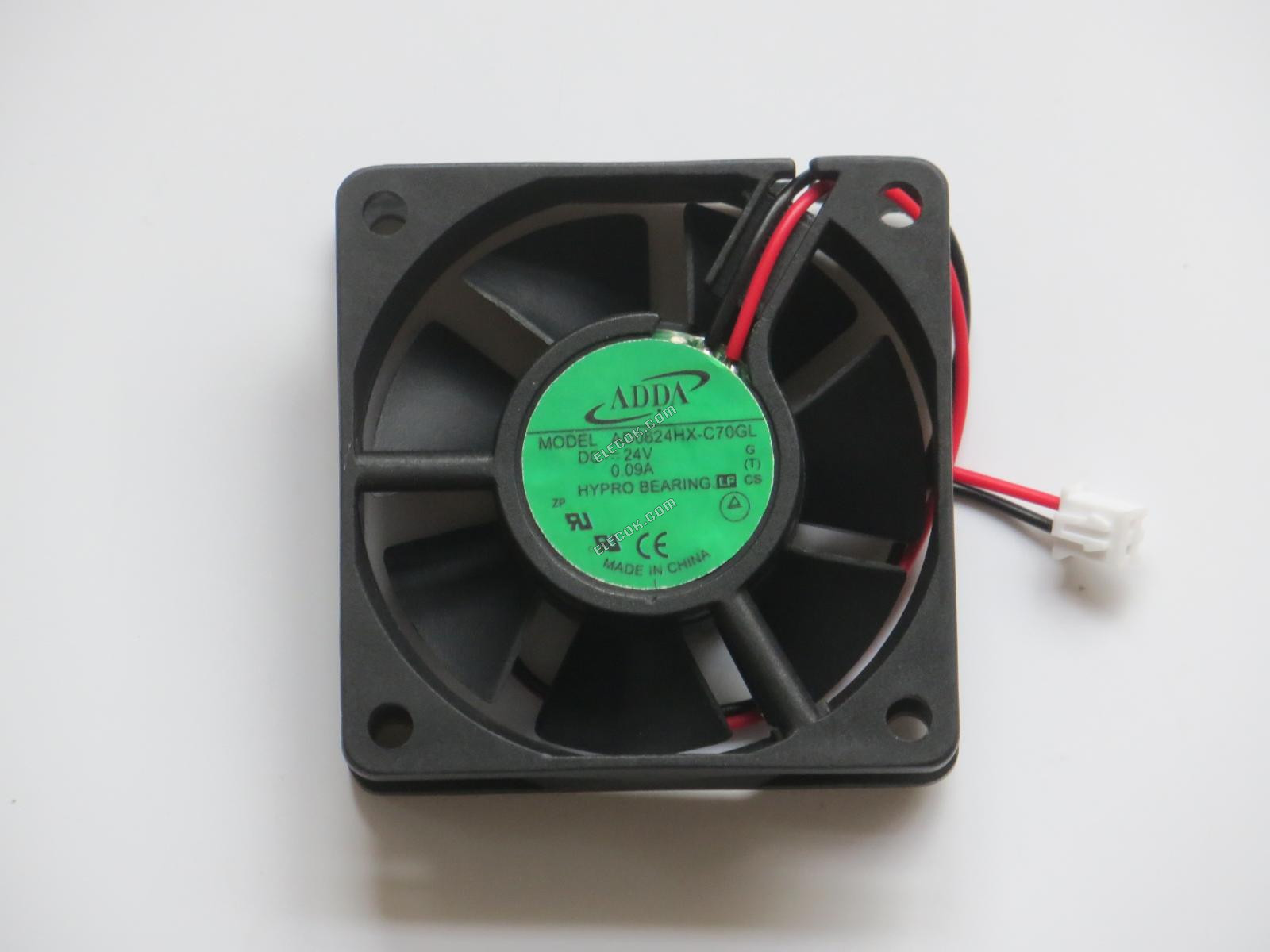 ADDA AD0624HX-C70GL 24V 0,09A 2 vodiče Chladicí Ventilátor 