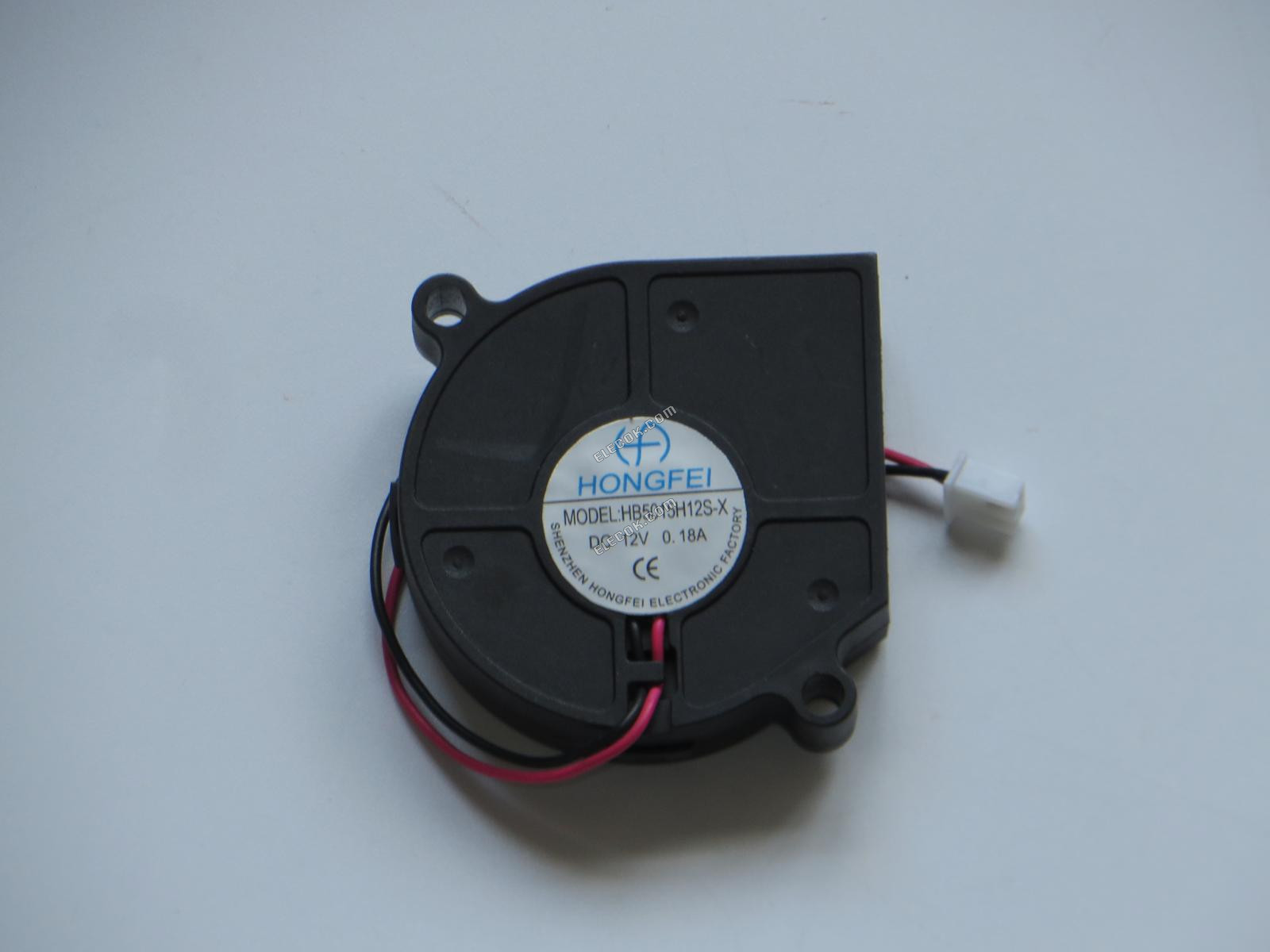 HONGFEI HB5015H12S-X 12V 0,18A 2 vodiče Chladicí Ventilátor 