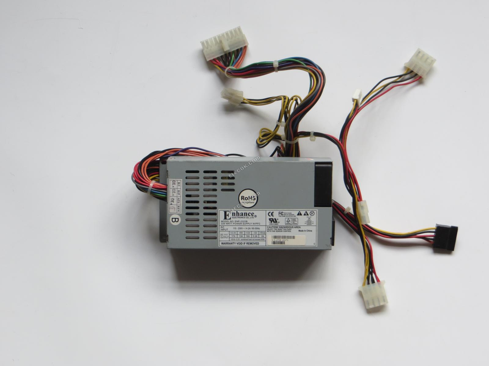 Enhance ENP-2322B Szerver - Tápegység 220W, ENP-2322B, Használt 