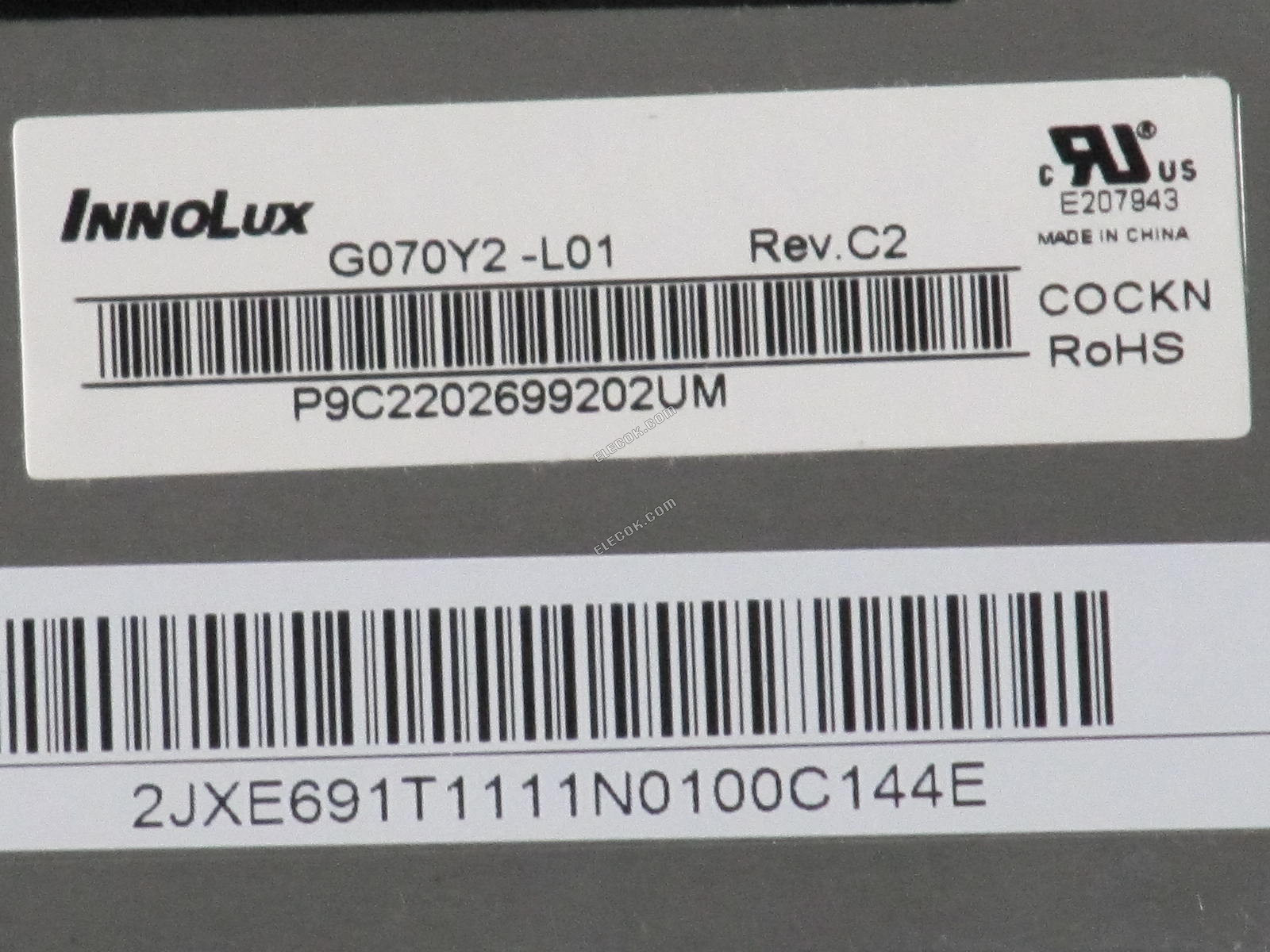 G070Y2-L01 INNOLUX 7.0" a-Si TFT-LCD Panel 