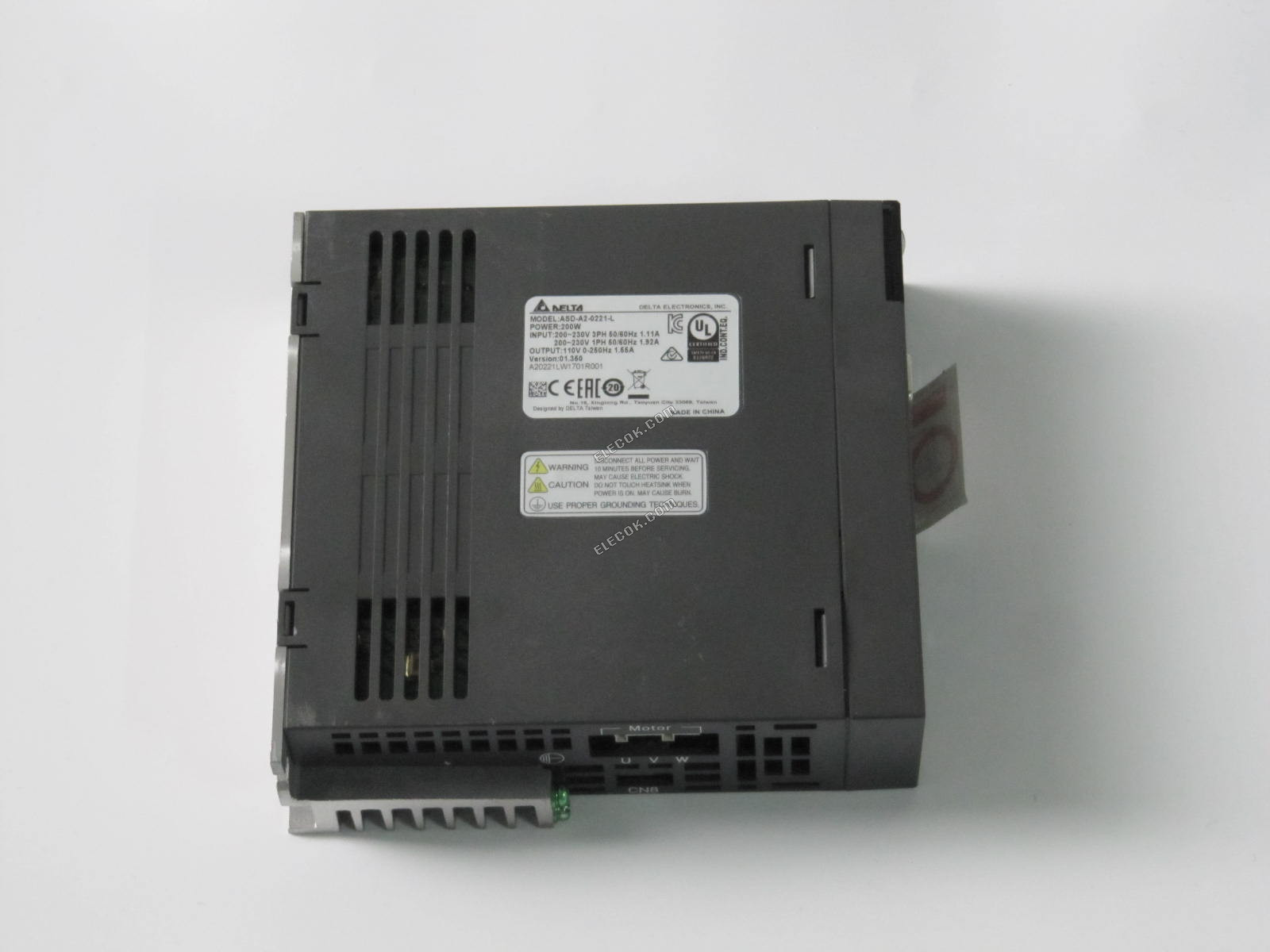 Delta 200W 0.2KW A2 Série Servosystém Pohon + Motor ASD-A2-0221-L + ECMA-C10602PS Nový 