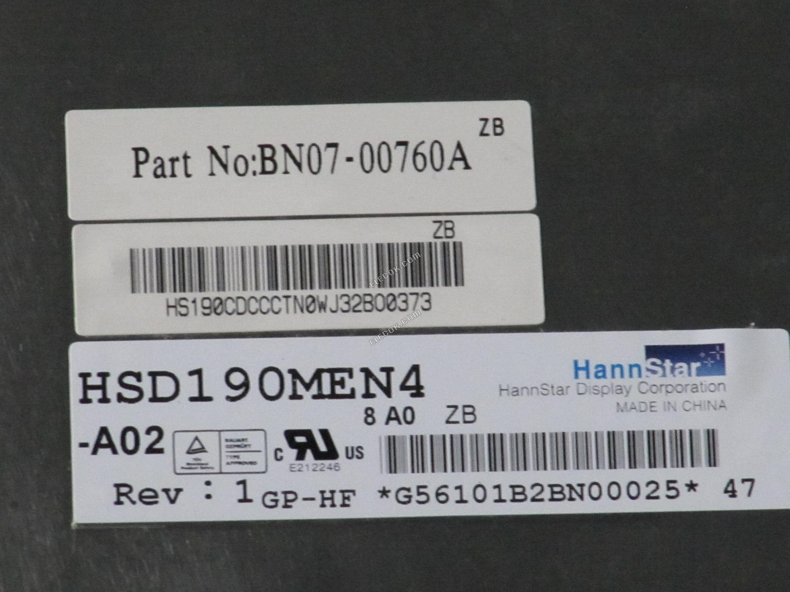 HSD190MEN4-A02 HannStar 19.0" a-Si TFT-LCD Panel 
