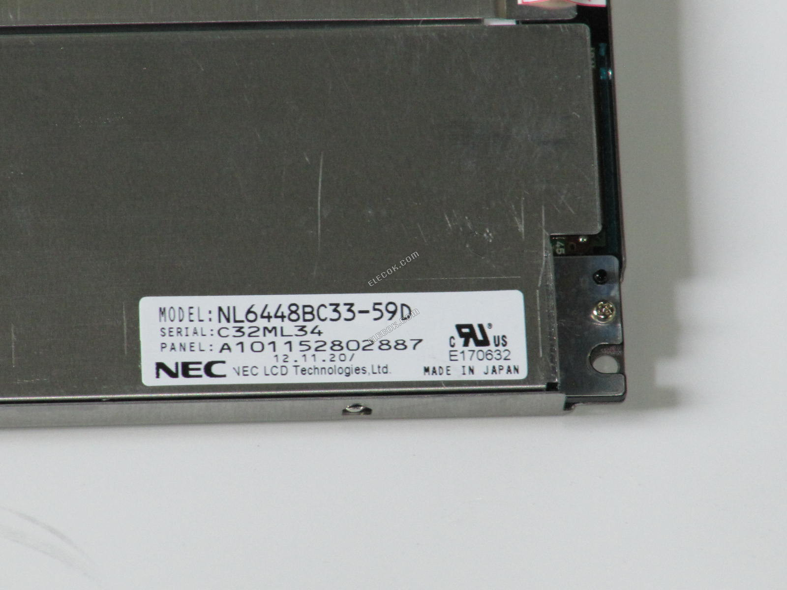 NL6448BC33-59D NEC 10,4" a-Si TFT-LCD Panel használt 