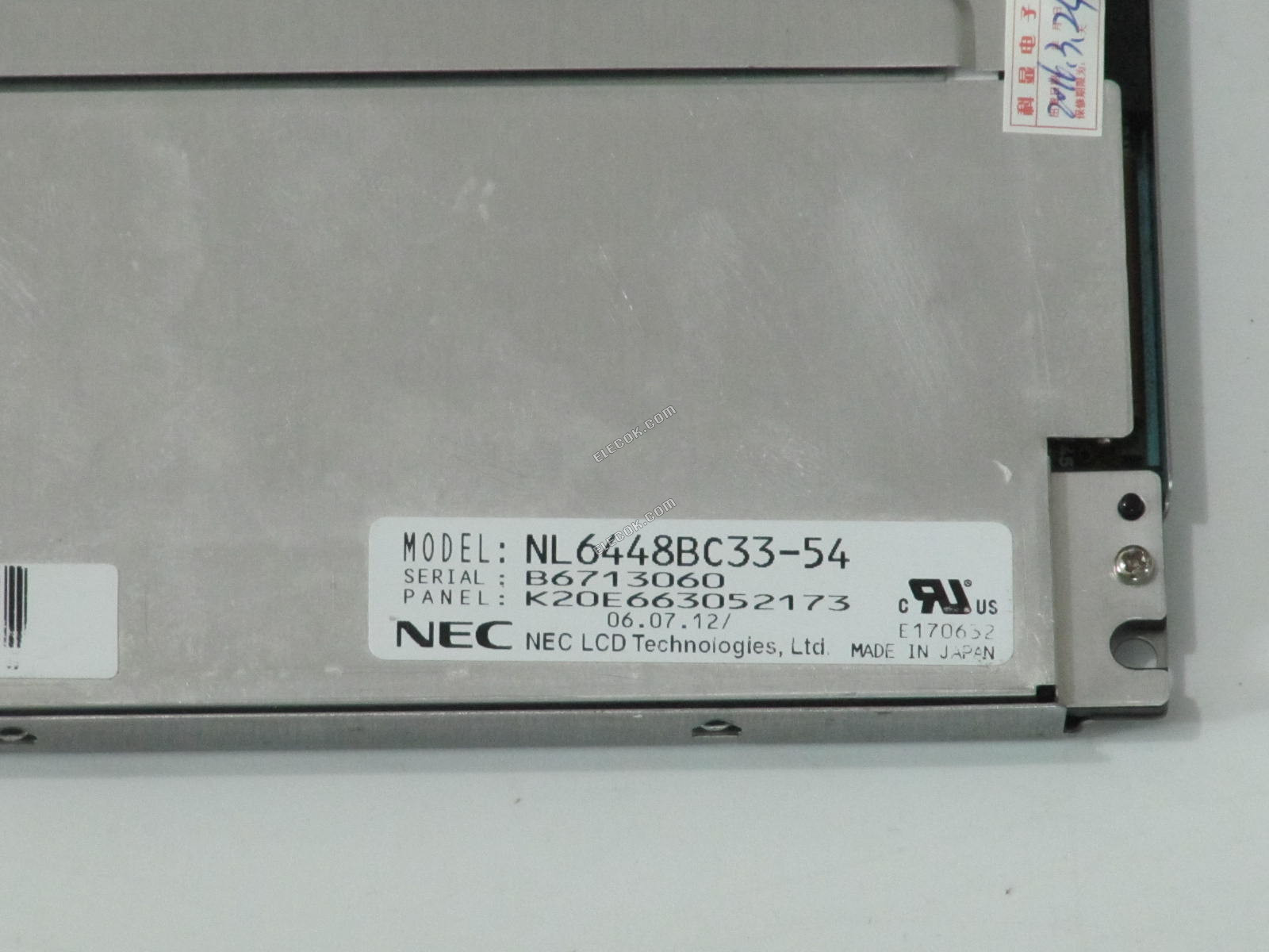 NL6448BC33-54 NEC 10,4" a-Si TFT-LCD Panel használt 