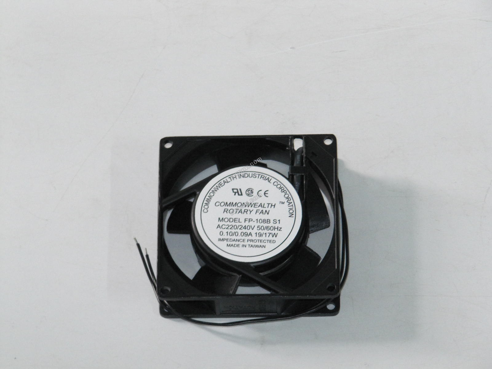 COMMONWEALTH FP-108B-S1 220/240V 0.10/0,09A 19/17W 2 vodiče chladicí ventilátor 