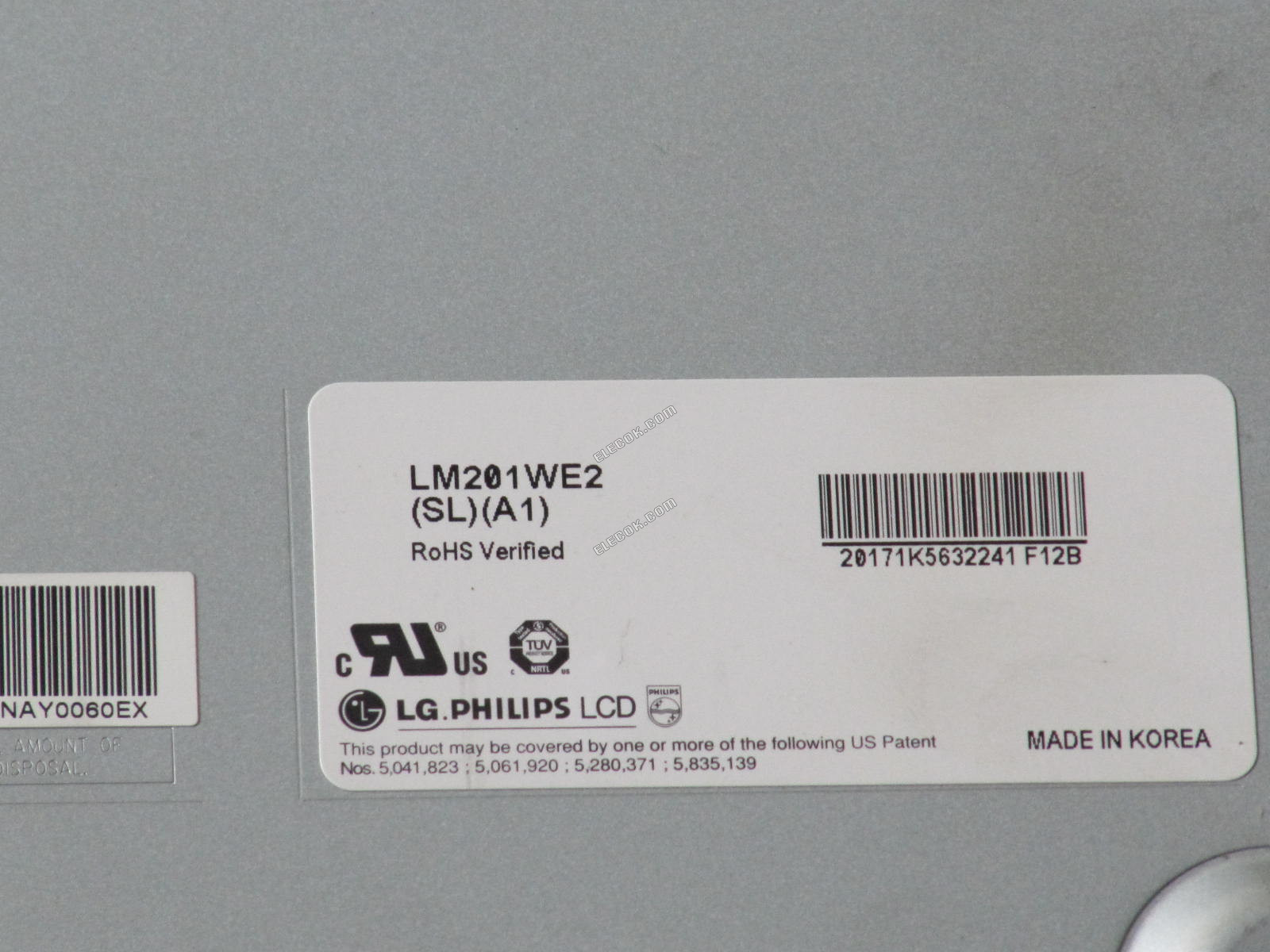 LM201WE2-SLA1 LG.Philips LCD 20,1" a-Si TFT-LCD Panel használt 
