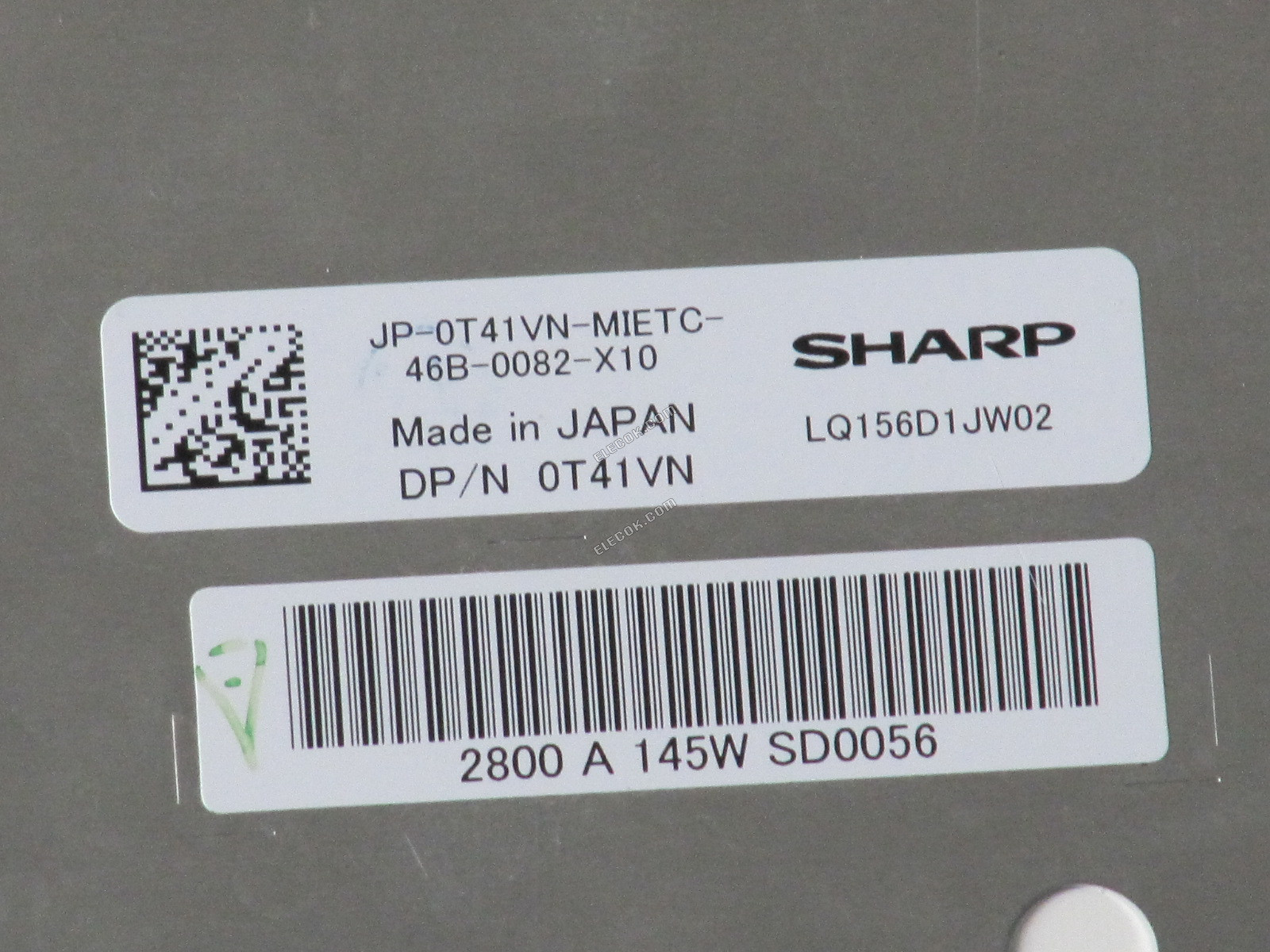 LQ156D1JW02 SHARP 15,6" IGZO TFT-LCD, Panel 