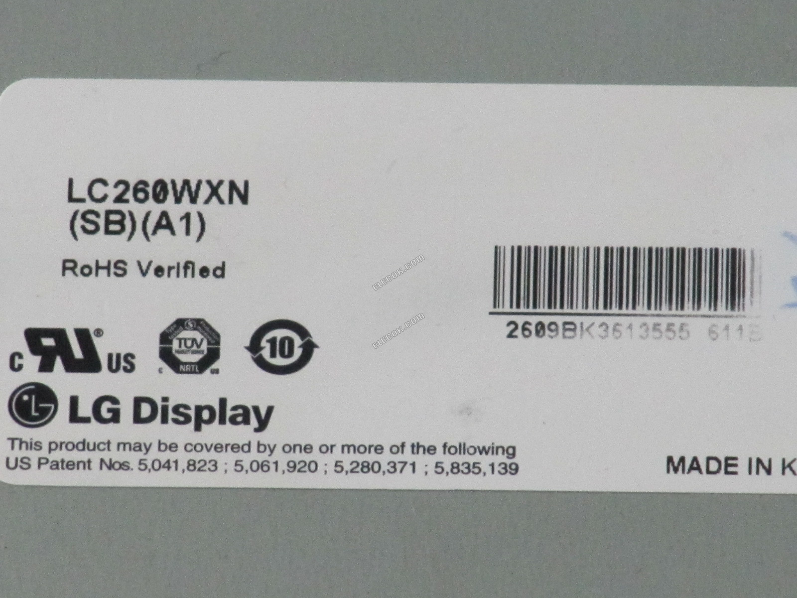 LC260WXN-SBA1 LG Display 26.0" A-Si TFT-LCD Panel 
