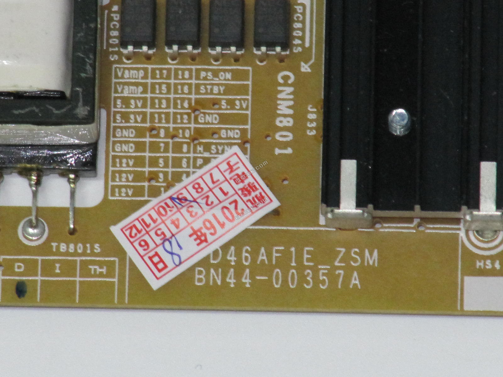 PD46AF1E_ZSM Samsung BN44-00357A PSLF171B02A tápfeszültség panel, használt 