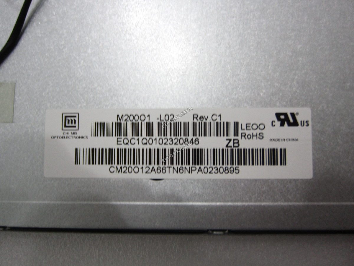 M200O1-L02 CMO 20.0" a-Si TFT-LCD Panel použitý 