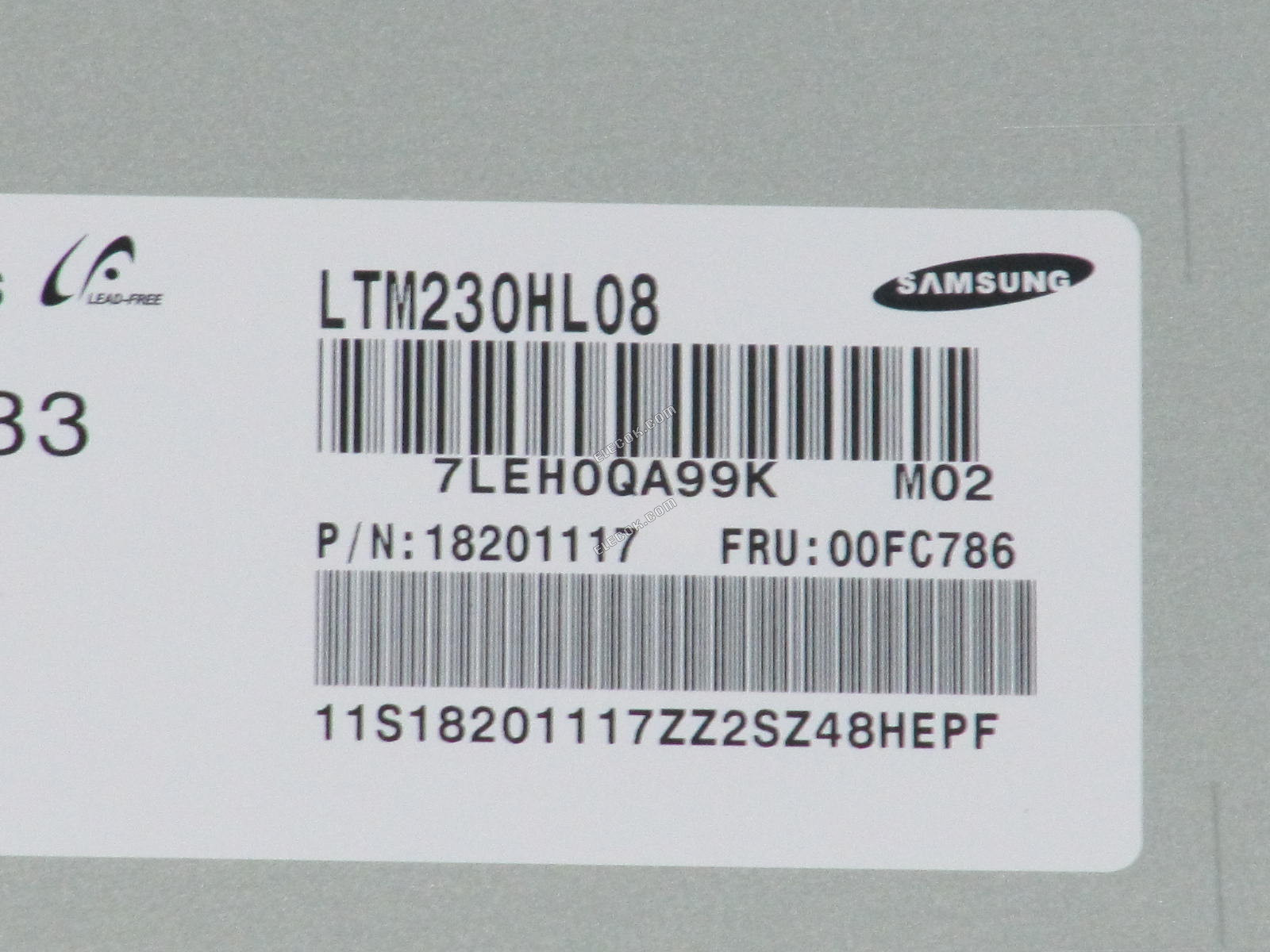LTM230HL08 SAMSUNG 23.0" a-Si TFT-LCD Panel Használatlan Régi Készlet 