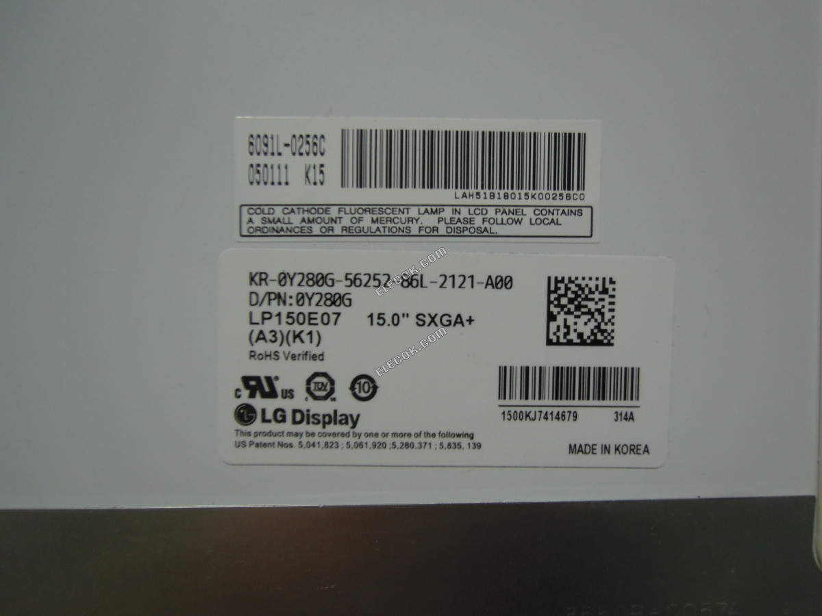 LP150E07-A3K1 LG.Philips LCD 15.0" a-Si TFT-LCD Panel helyettesítő 