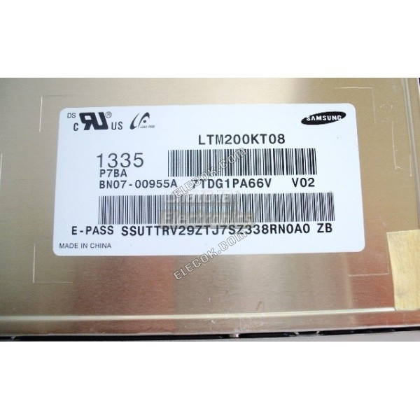 LTM200KT08 SAMSUNG 20.0" a-Si TFT-LCD Panel 