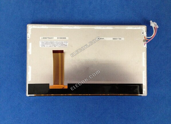 Nový LQ080T5GA01 Originální lcd obrazovka bez funkce dotykové obrazovky Toyota Highlander 