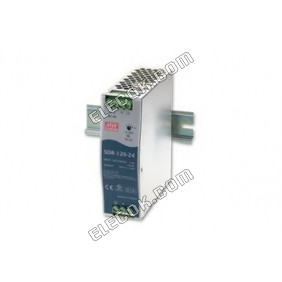 SDR-120-24 120W 24V5A high efficiency, high PF DIN rail mount power supply Mean Well