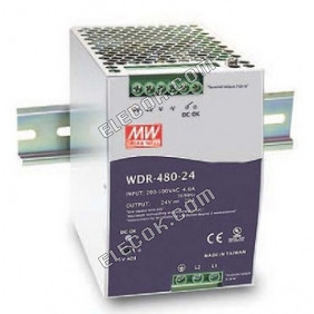 WDR-480-48 480W 48V10A PFC high efficiency DIN-rail power supply input voltage
