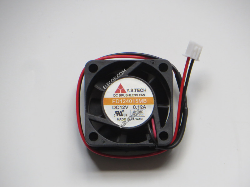 Y.S TECH FD124015MB 12V 0,12A 2wires Cooling Fan 