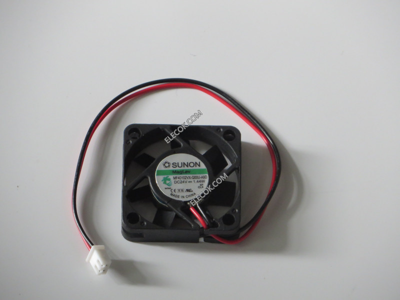 SUNON MF40102VX-Q00U-A9D 24V 1.44W 2wires Cooling Fan with white connector