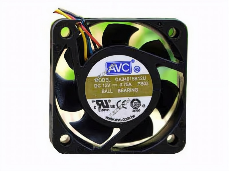 AVC DA04015B12U 12V 0,75A 4wires Cooling Fan 