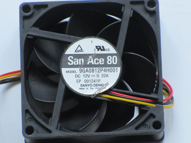 Sanyo 9GA0812P4H001 12V 0.22A 2.64W Cooling Fan