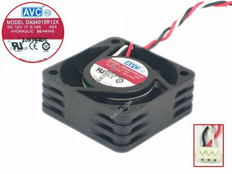 AVC DA04015R12X 12V 0.12A 3wires Cooling Fan