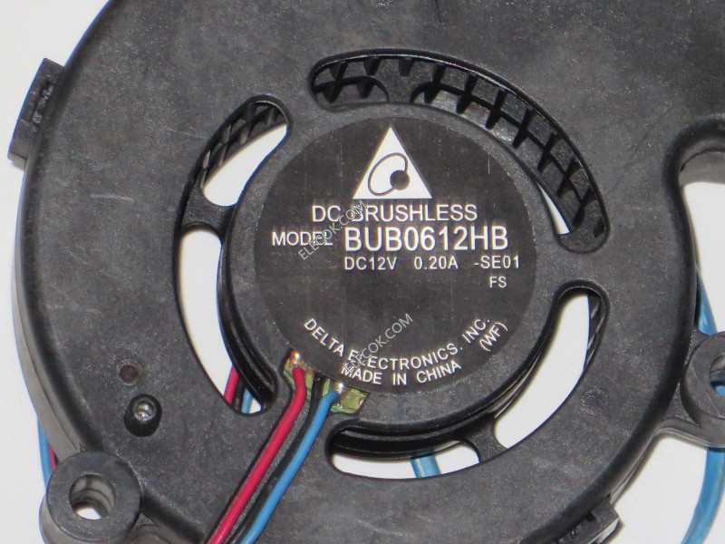 Delta BUB0612HB-SE01 12V 0.2A 3wires Cooling Fan  used