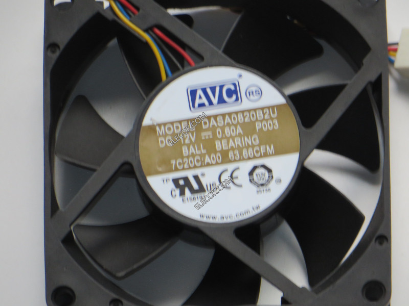AVC DASA0820B2U 12V 0.60A 4wires cooling fan