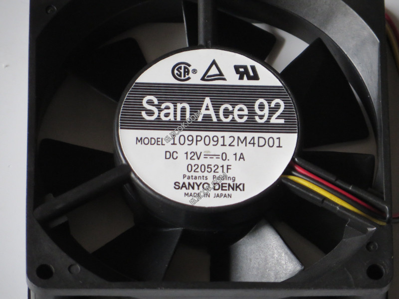 Sanyo 109P0912M4D01 12V Cooling Fan
