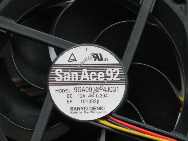 Sanyo 9GA0912P4J031 12V 0.39A 4wires Cooling Fan