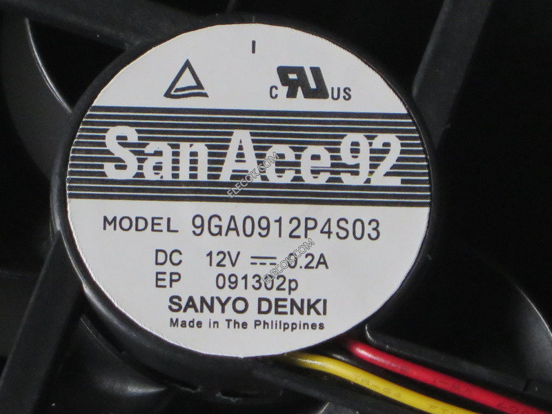 Sanyo 9GA0912P4S03 12V 0.2A 2.4W Cooling Fan Refurbished