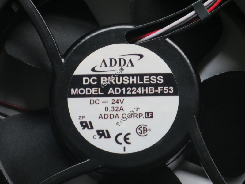 ADDA AD1224HB-F53 24V 0,32A 3wires Chlazení Fan 