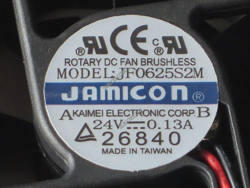 JAMICON JF0625S2M 24V 0.13A 2wires cooling fan