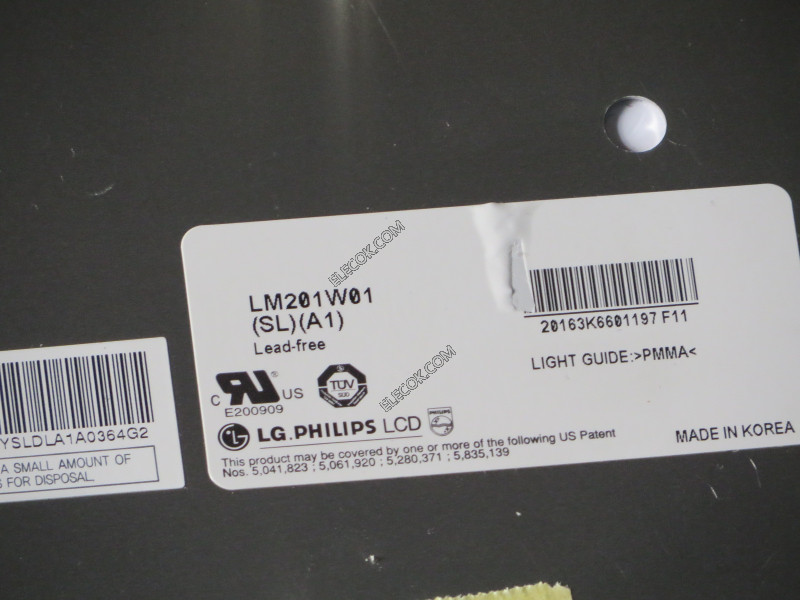 LM201W01-SLA1 20,1" a-Si TFT-LCD Panel számára LG.Philips LCD used 