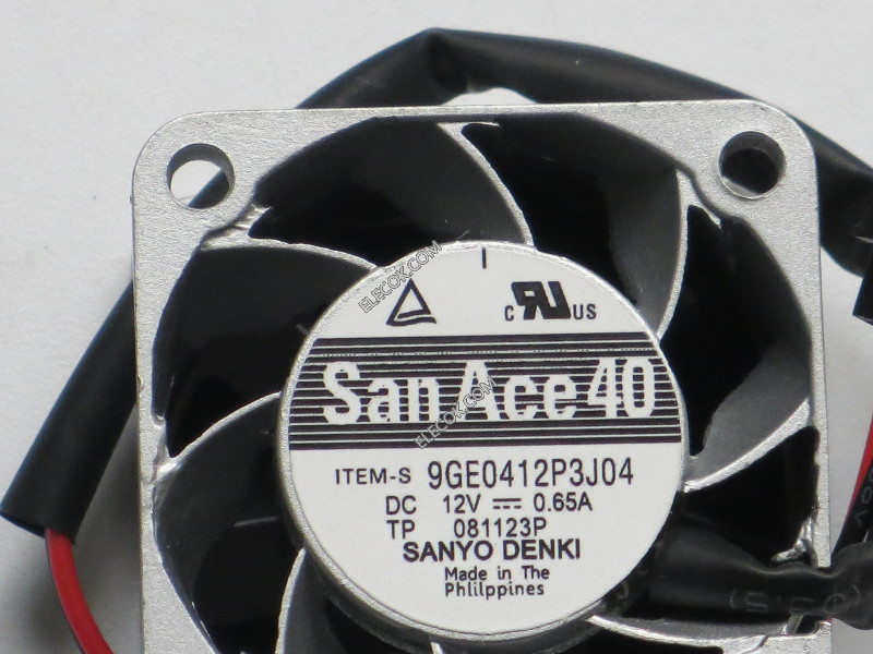 Sanyo 9GE0412P3J04 12V 0.65A 2wires Cooling Fan