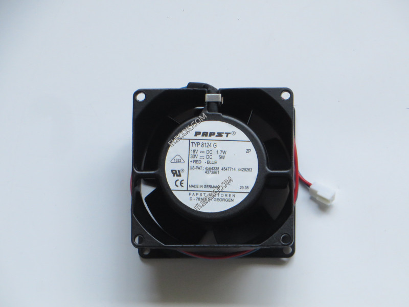 EBMPAPST TYP 8124G 18/30V 1.7/5W 2wires cooling Fan