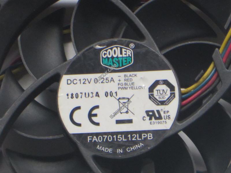 COOL MASTER FA07015L12LPB 12V 0,25A 4 dráty Cooling Fan 70X70X15mm 