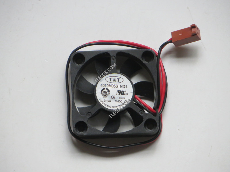 T&T 4010M05S ND1 5V 0,19A 2wires cooling fan 