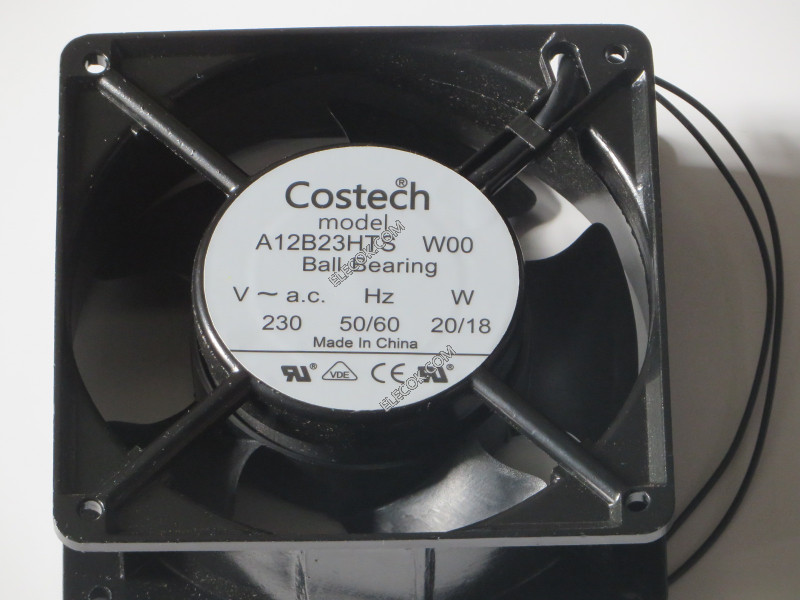 Costech A12B23HTS W00 230V 20/18W 2wires Cooling Fan