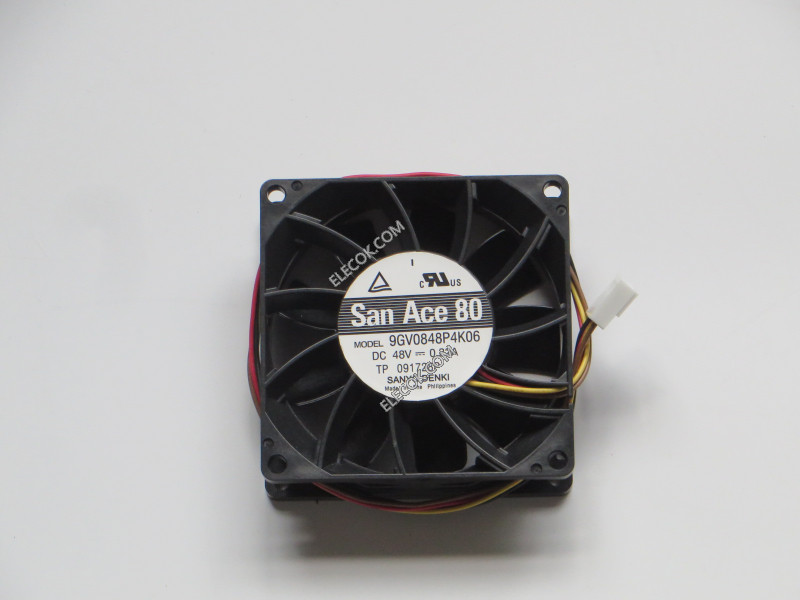 Sanyo 9GV0848P4K06 48V 0,22A 4wires Cooling Fan refurbished 