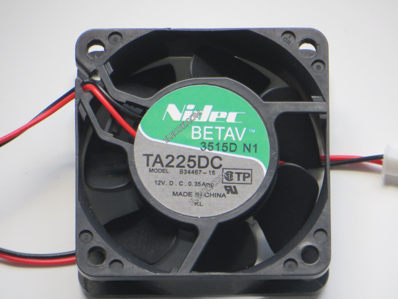 Nidec TA225DC B34467-16 12V 0,35A 2wires Cooling Fan 