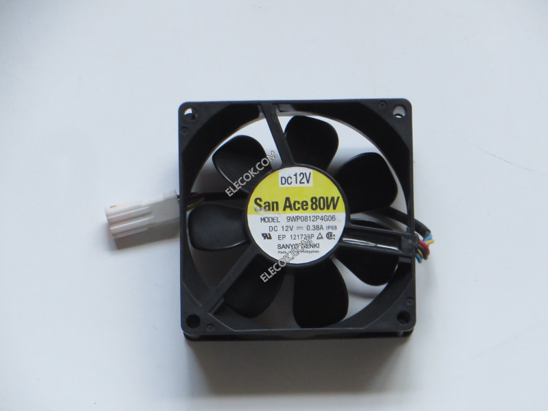 Sanyo 9WP0812P4G06 12V 0.38A 4wires Cooling Fan