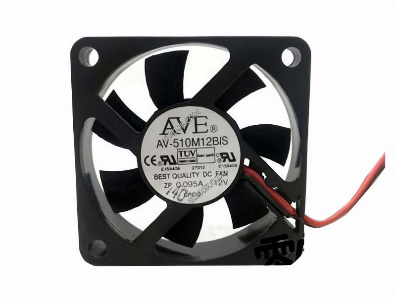 AVE AV-510M12B/S 12V 0.095A 2wires Cooling Fan