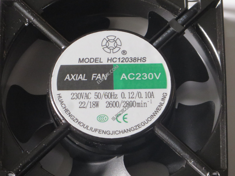 AXIAL HC12038HS 230V 0,12/0.10A 22/18W Chlazení Fan 