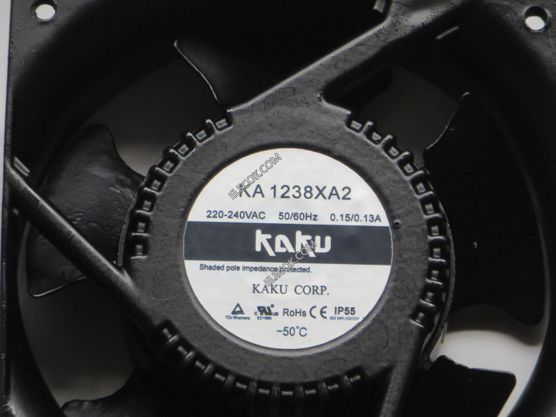 KAKU KA1238XA2 220-240V 0.15/0.13A Cooling Fan without net cover/screw, refurbished