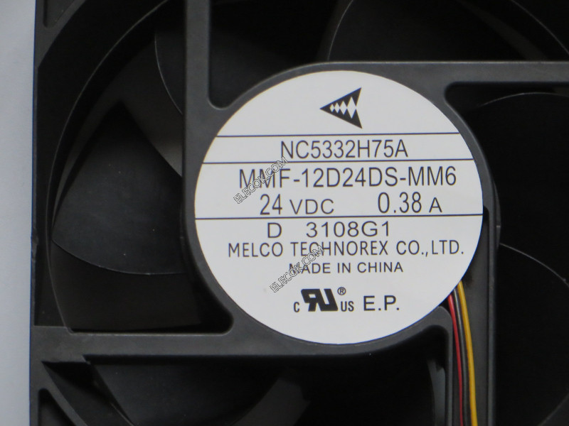 MitsubisHi MMF-12D24DS-MM6 NC5332H75A 24V 0,38A 3wires Cooling Fan with 7 listů refurbished 