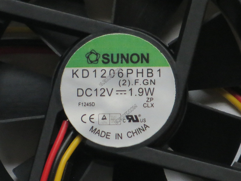 Sunon KD1206PHB1 (2).F.GN 12V 0.15A 1.9W 3wires Cooling Fan