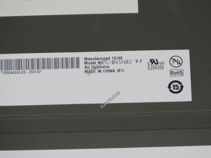 G104SN02 V2 10,4" a-Si TFT-LCD Panel számára AUO used 