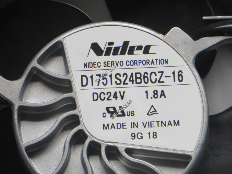 Nidec D1751S24B6CZ-16 24V 1.8A  2wires Cooling Fan, Inventory new