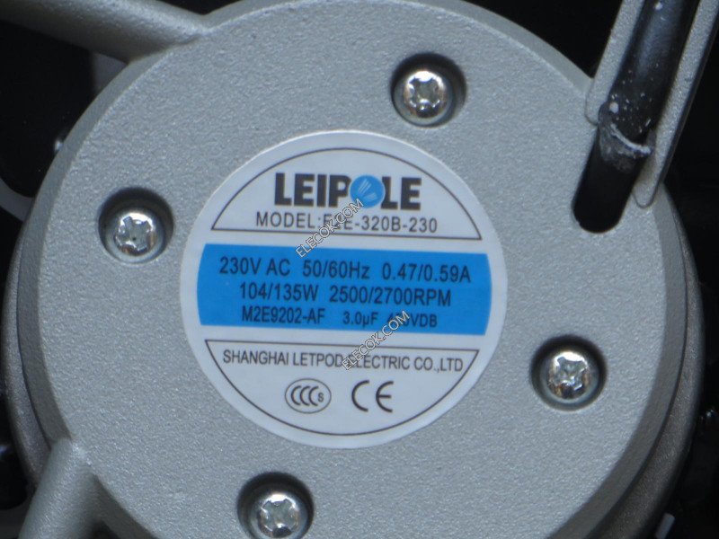 LEIPOLE F2E-320B-230 230V 0,47/0,59A 104/135W Cooling Fan 