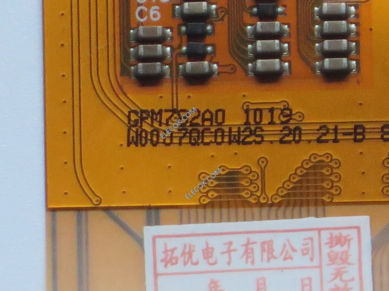 GPM782A0 3,4" a-Si TFT-LCD Panel számára Giantplus 